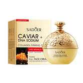 Sadoer Caviar + DNA Sodium collagen firming cream packaging on a white background