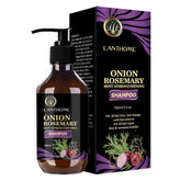 Lanthome Onion Rosemary Shampoo bottle and packaging on a white background