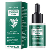 Pwyuman nutritional hair growth serum packaging and bottle on a white background
