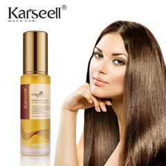 Karseell hair care product with a model displaying long hair on a white background