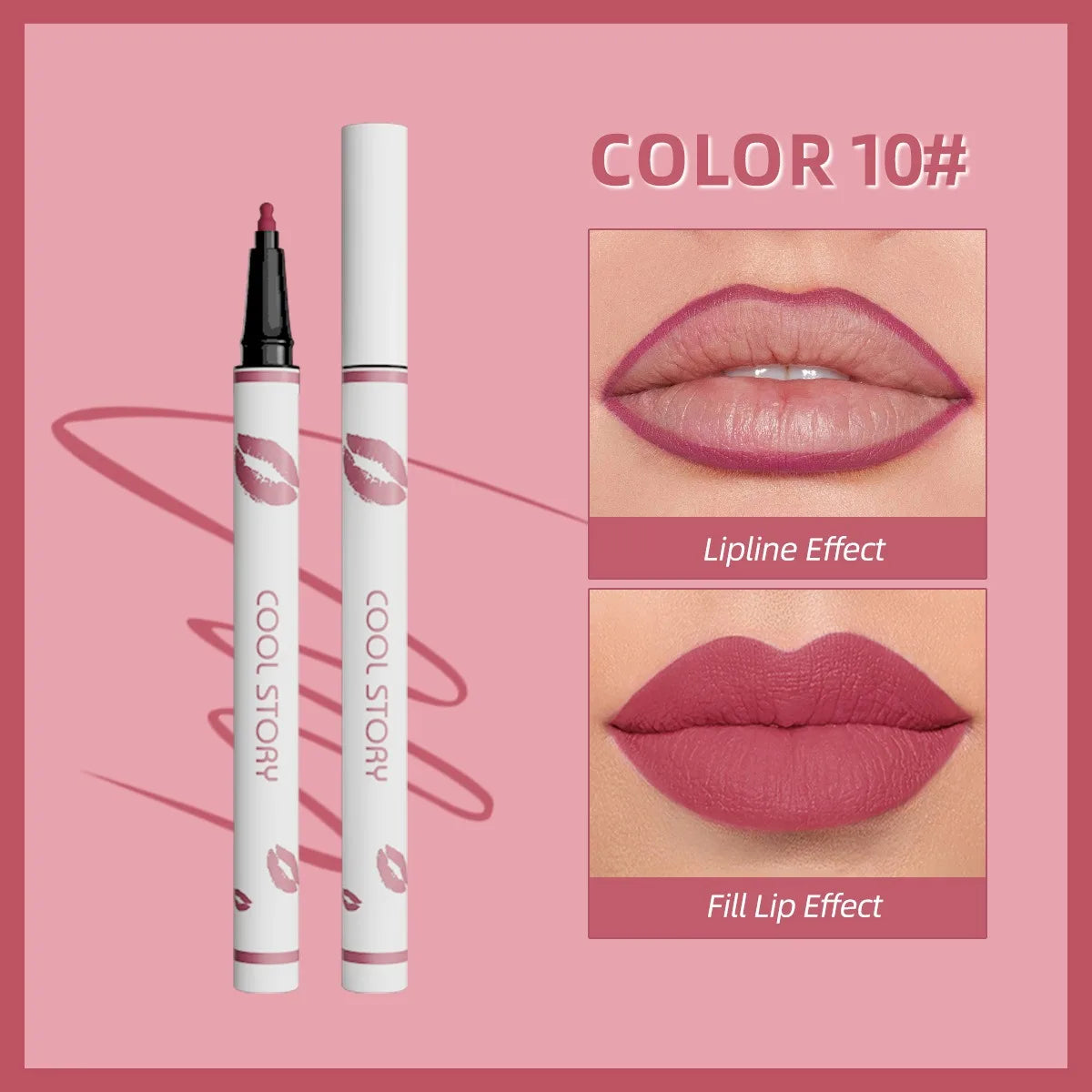 Liquid Matte Lipliner Pencil – Waterproof, Long Lasting Lipstick Pen, Natural Quick Drying Lip Makeup