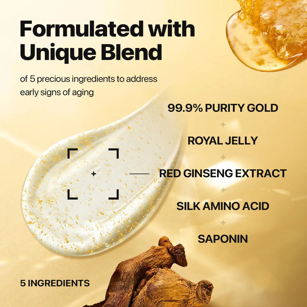 Product with labeled ingredients on a beige background