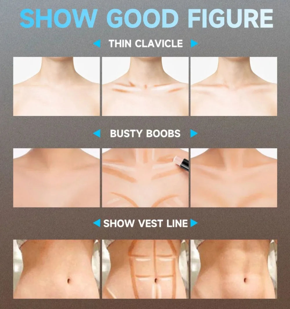 2-in-1 Double Head Highlighter & Contour Stick – Glitter Brightening Concealer Pen for Long Lasting Three-Dimensional Face Makeup