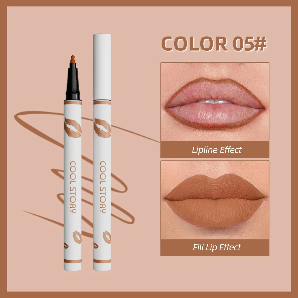 Liquid Matte Lipliner Pencil – Waterproof, Long Lasting Lipstick Pen, Natural Quick Drying Lip Makeup