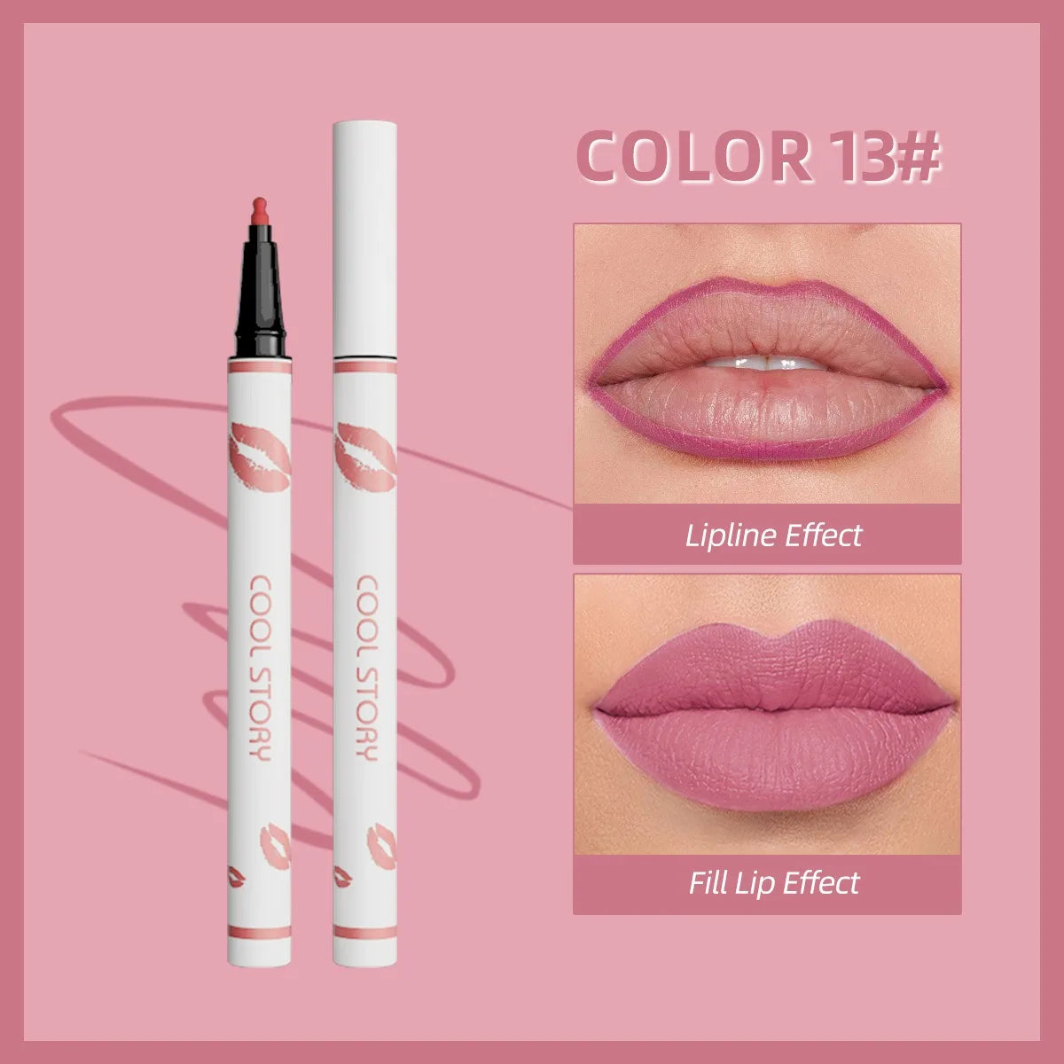 Liquid Matte Lipliner Pencil – Waterproof, Long Lasting Lipstick Pen, Natural Quick Drying Lip Makeup