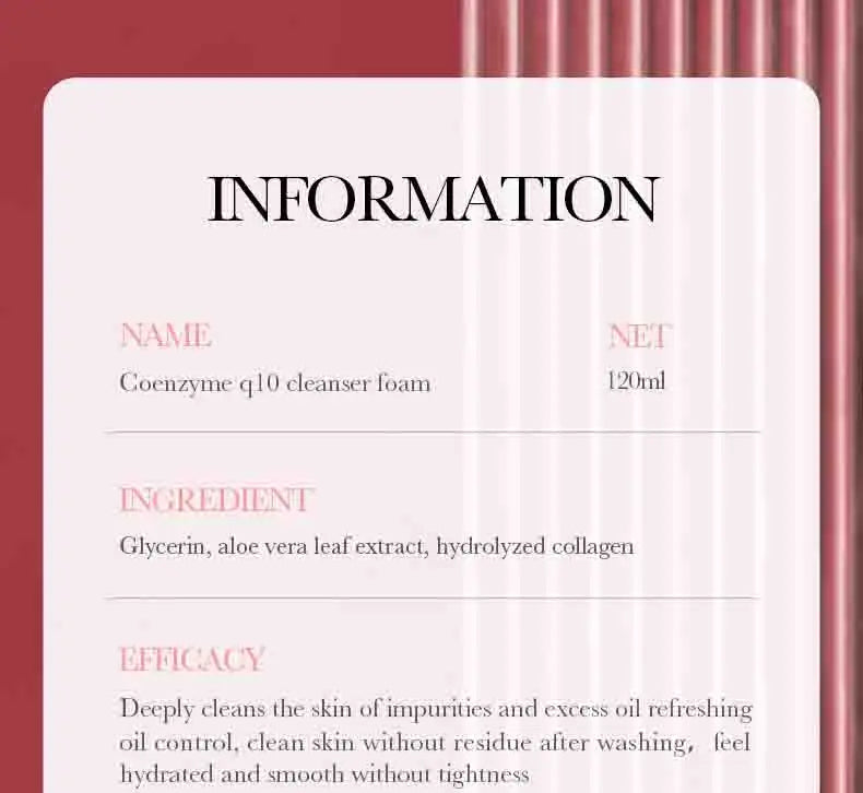 Q10 Vitamin C Facial Cleanser | Brightening & Moisturizing Face Wash