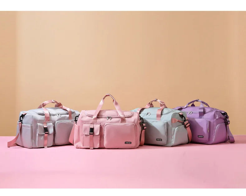 Sports Gym Travel Bag – Dry/Wet Separation Shoulder & Crossbody Duffel for Women | Swimming, Fitness & Weekender Handbag