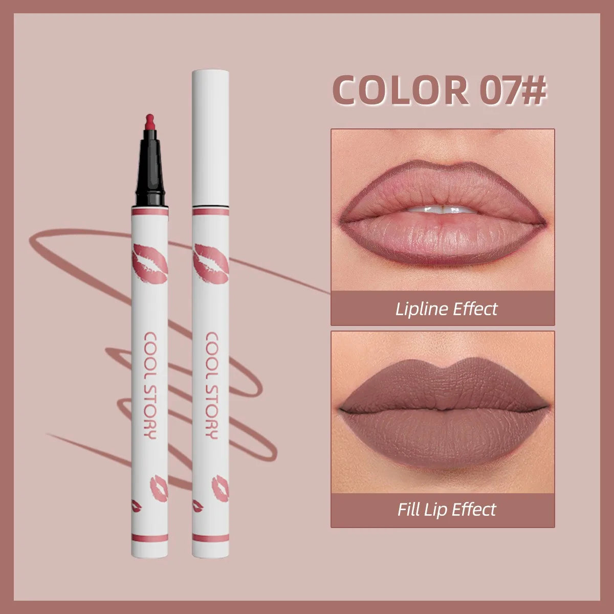 Liquid Matte Lipliner Pencil – Waterproof, Long Lasting Lipstick Pen, Natural Quick Drying Lip Makeup