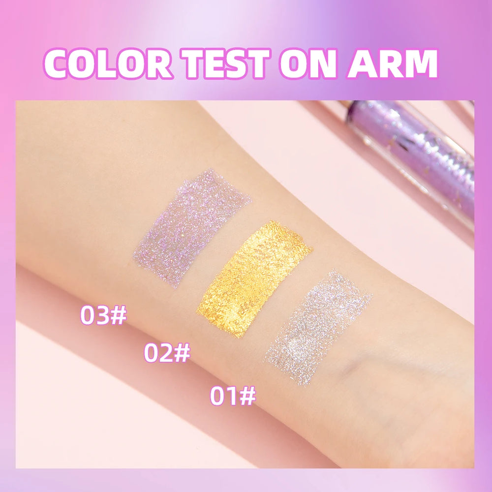 Color test swatches on an arm with 'Color Test on Arm' text and color codes.