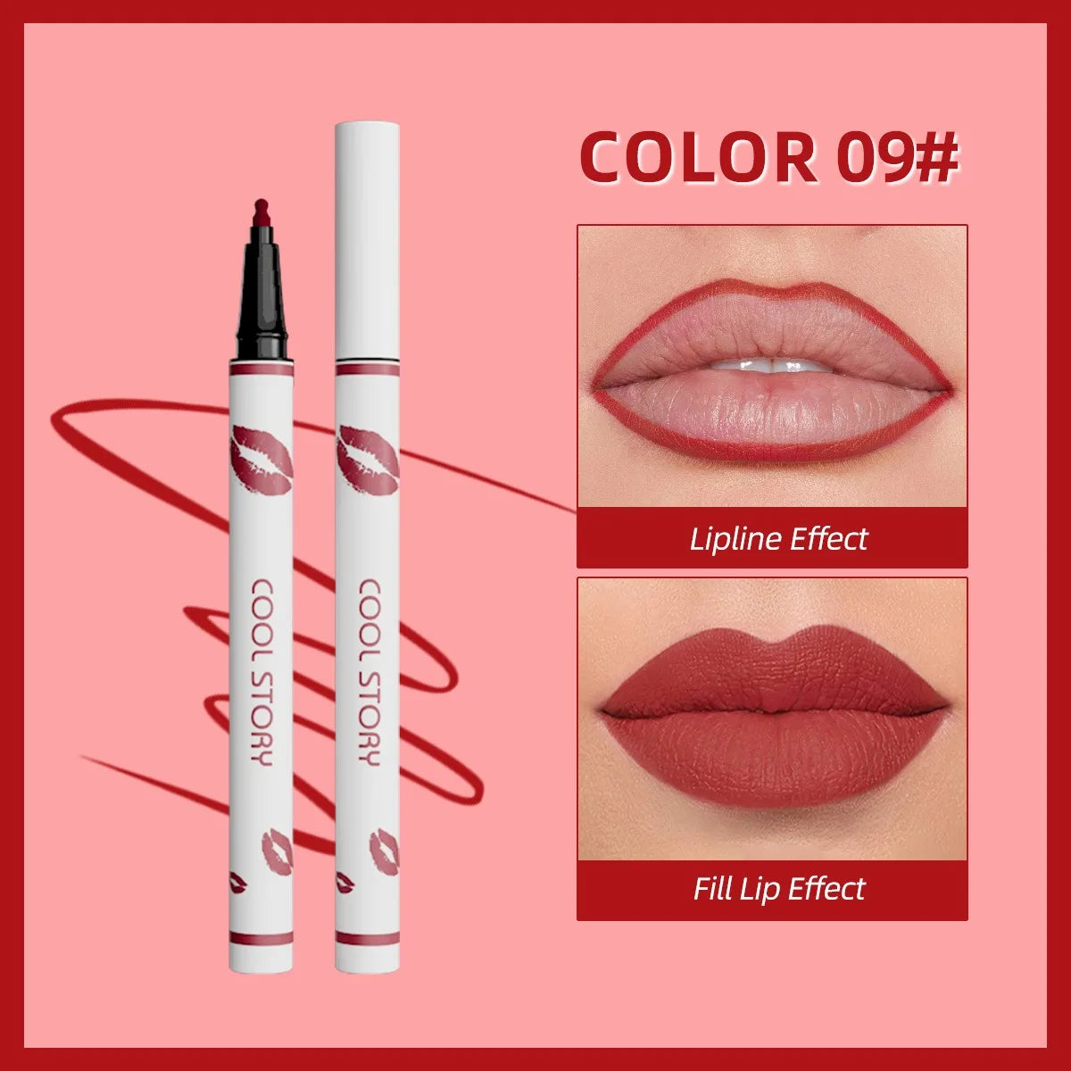 Liquid Matte Lipliner Pencil – Waterproof, Long Lasting Lipstick Pen, Natural Quick Drying Lip Makeup