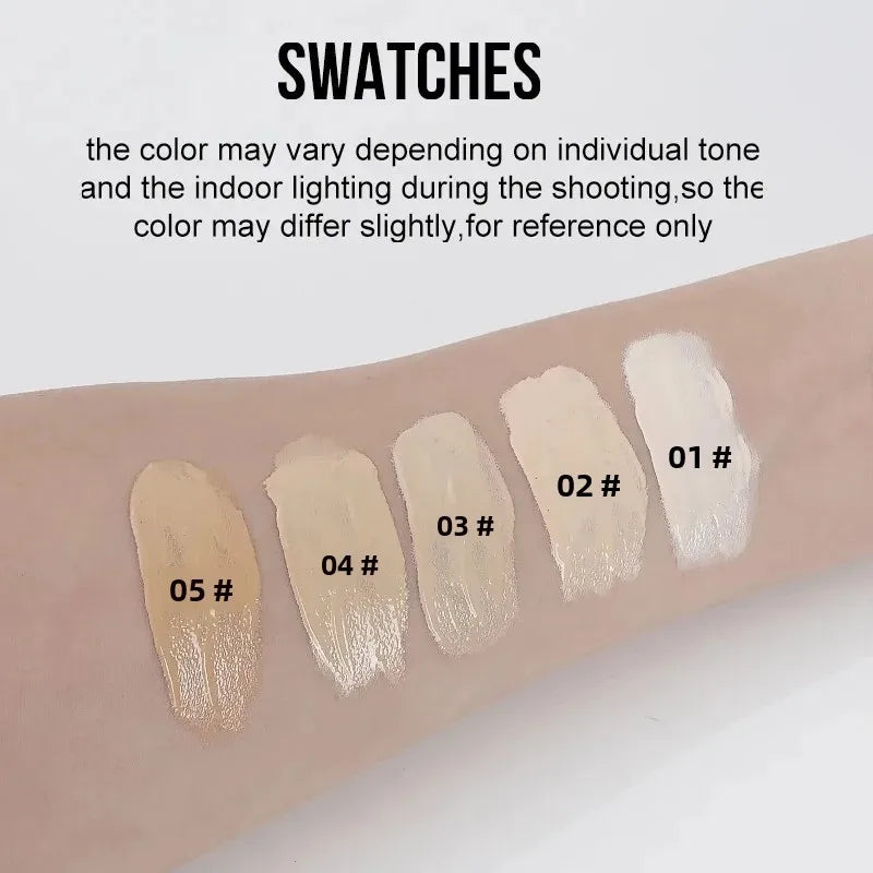 2-in-1 Liquid Foundation & Concealer Cream – High Coverage, Waterproof, Long Lasting Natural Makeup for Dark Circles & Acne