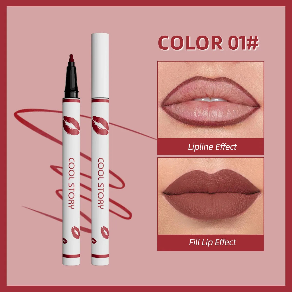 Liquid Matte Lipliner Pencil – Waterproof, Long Lasting Lipstick Pen, Natural Quick Drying Lip Makeup
