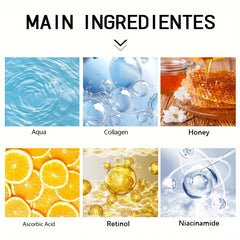 List of main ingredients with corresponding images and labels on a white background