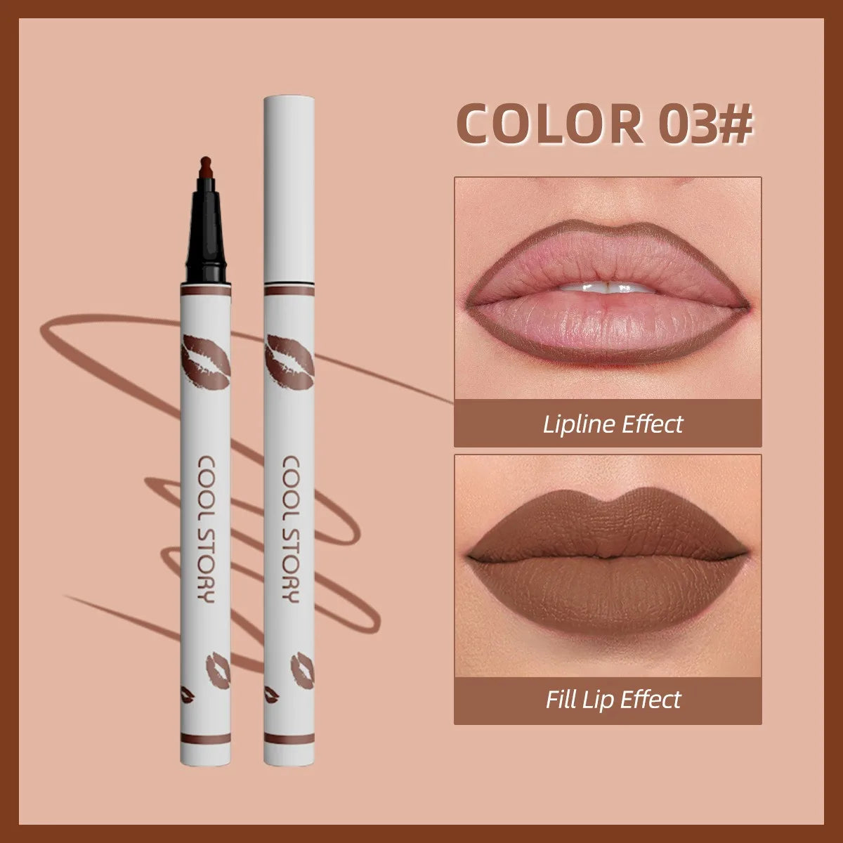 Liquid Matte Lipliner Pencil – Waterproof, Long Lasting Lipstick Pen, Natural Quick Drying Lip Makeup