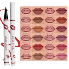 Liquid Matte Lipliner Pencil – Waterproof, Long Lasting Lipstick Pen, Natural Quick Drying Lip Makeup