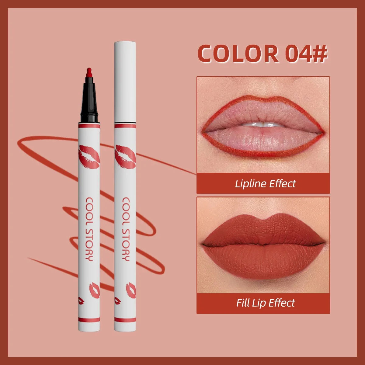 Liquid Matte Lipliner Pencil – Waterproof, Long Lasting Lipstick Pen, Natural Quick Drying Lip Makeup