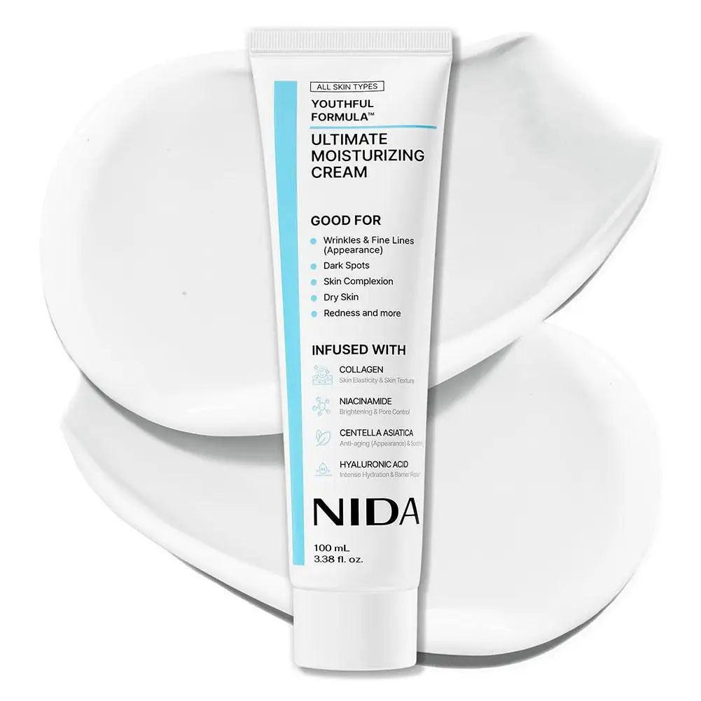 NIDA Ultimate Moisturizing Cream tube on a white background