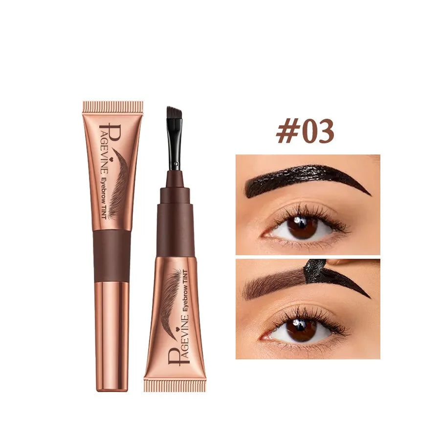 Waterproof Peel-Off Eyebrow Gel | 4 Shades Long Lasting Semi-Permanent Brow Tattoo Tint for Natural Definition