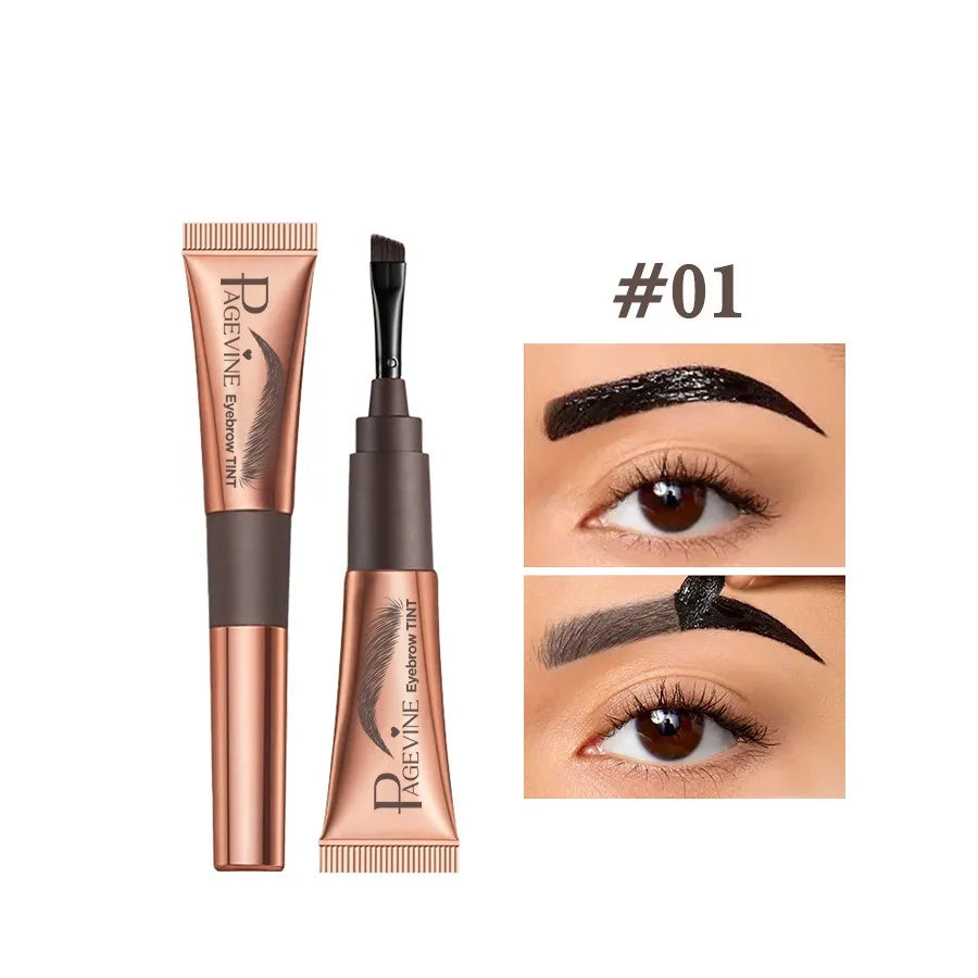 Waterproof Peel-Off Eyebrow Gel | 4 Shades Long Lasting Semi-Permanent Brow Tattoo Tint for Natural Definition