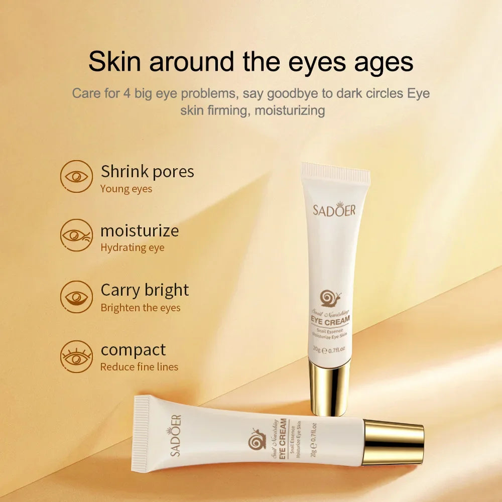 SADØER eye cream with benefits on a beige background